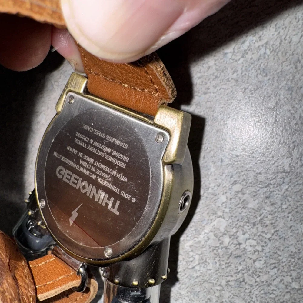 Brand New Thinkgeek TESLA WATCH Steampunk  Leather band